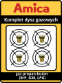 Dysze gazowe do kuchenni wolnostojącej gazowo-elektrycznej Amica
523GE3.33
523GES3.33