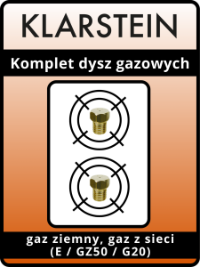 Dysze Klarstein Victoria Domino - gaz ziemny