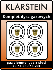 Dysze Klarstein Victoria 4 - gaz ziemny