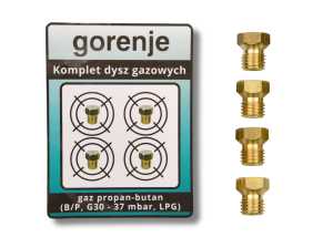 Dysze Gorenje KC5355XV - gaz ziemny