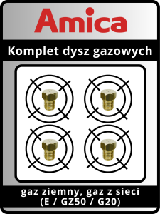 Dysze Amica 618GE3.39 - gaz ziemny